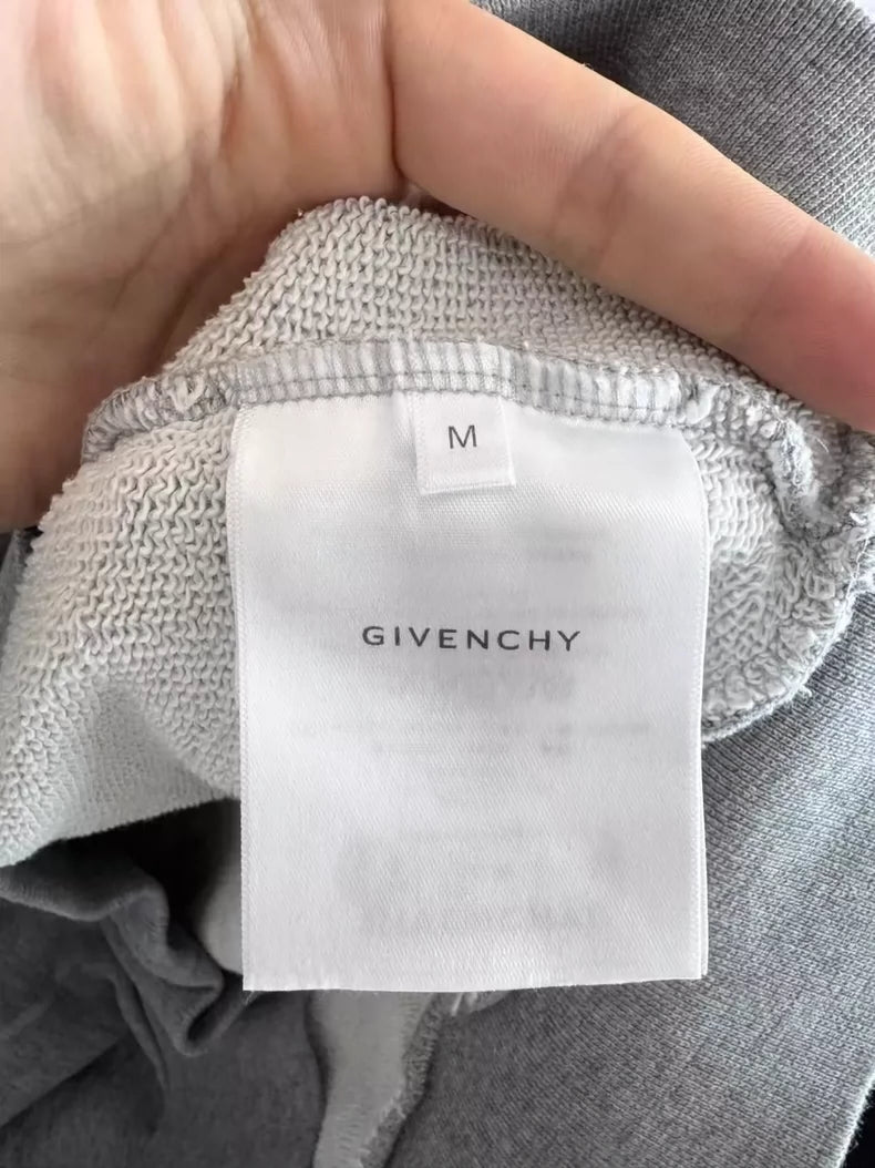 Givenchy Gray Lightning Pattern Hoodie