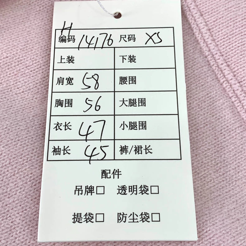 Celine Pink Logo Print Wool Long Sleeve Sweatshirt