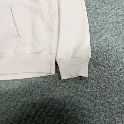 Pink Hooded Sweatshirt with Embroidery