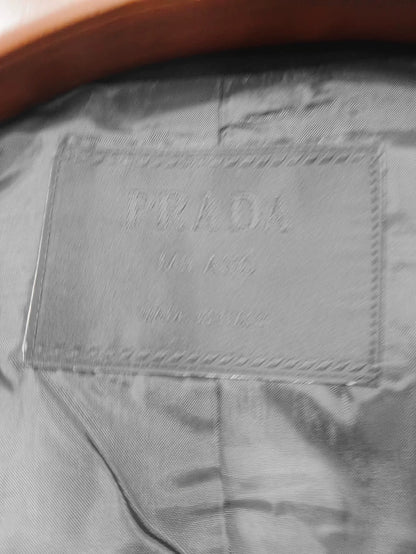 Black Vintage Prada Wool Overcoat