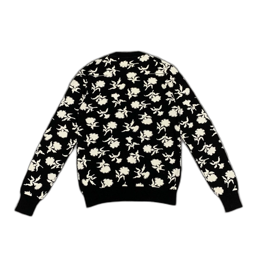 Dior Black Camellia Wool Knit Sweater