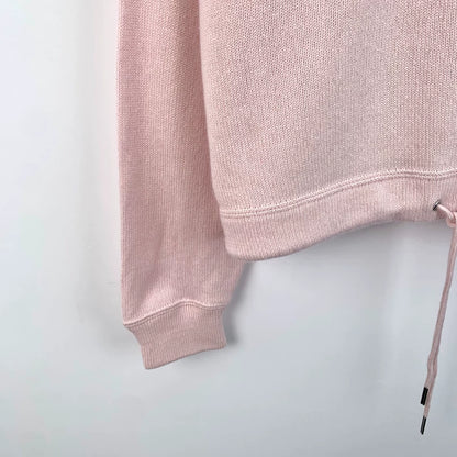 Celine Pink Logo Embroidered Long Sleeve Sweatshirt