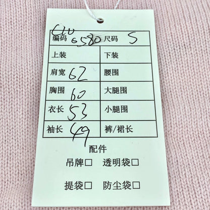 Celine Pink Logo Embroidered Long Sleeve Sweatshirt