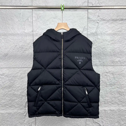 Prada Black Cotton Padded Vest