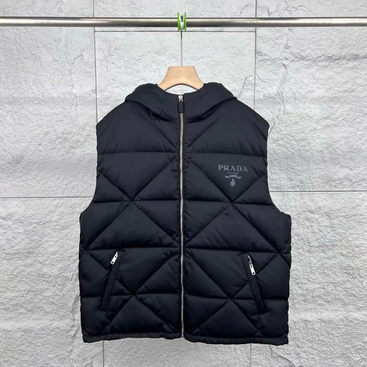 Prada Black Cotton Padded Vest
