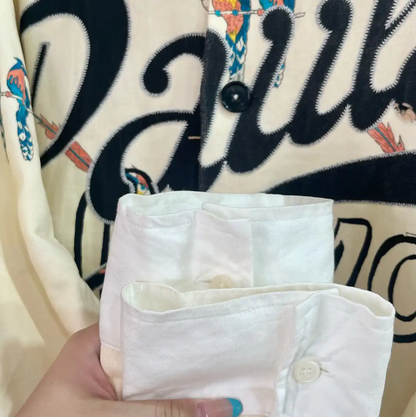 Loewe Men's Cotton Print Shirt in Light Yellow 0089