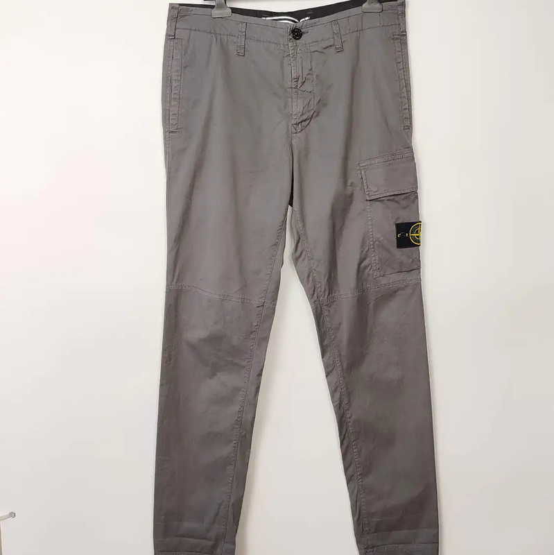 Stone Island Gray Cotton Casual Pants 0089
