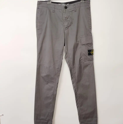 Stone Island Gray Cotton Casual Pants 0089