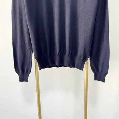 Prada Men's XXL Deep Blue Wool Sweater