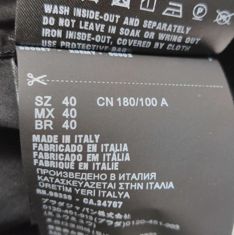 Prada Black Cotton Logo Embroidered Shirt