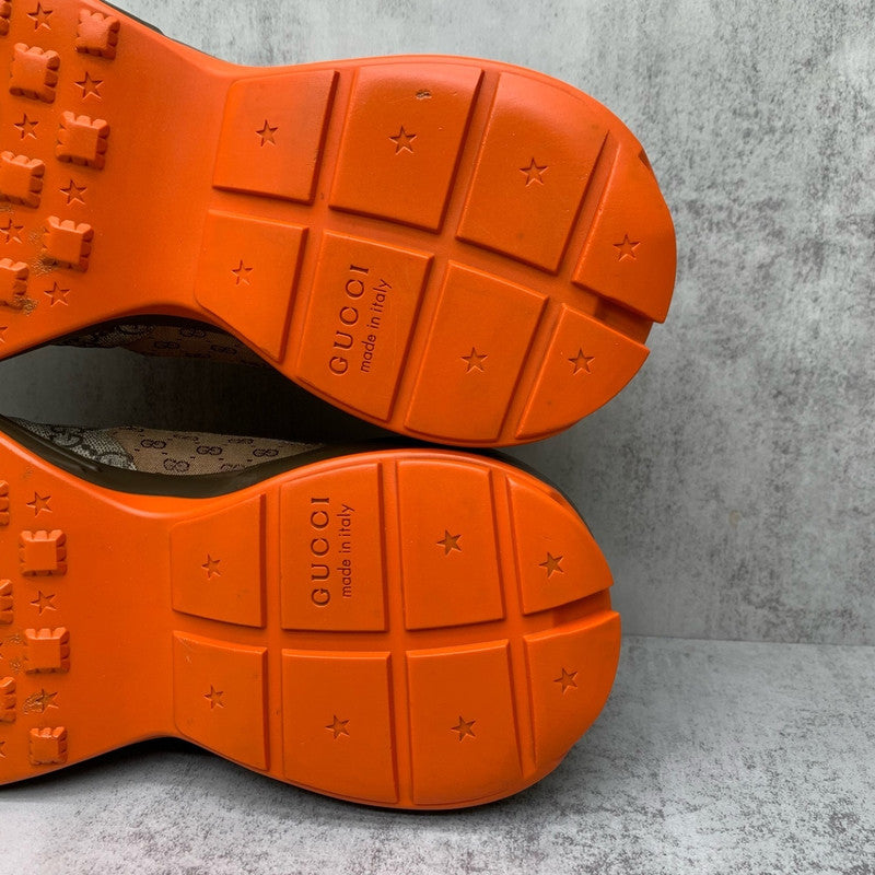 Gucci Rhyton Low Top Dad Sneakers in Red Brown 0079