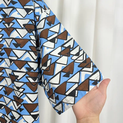 Prada Summer Multicolor Printed Short Sleeve Shirt