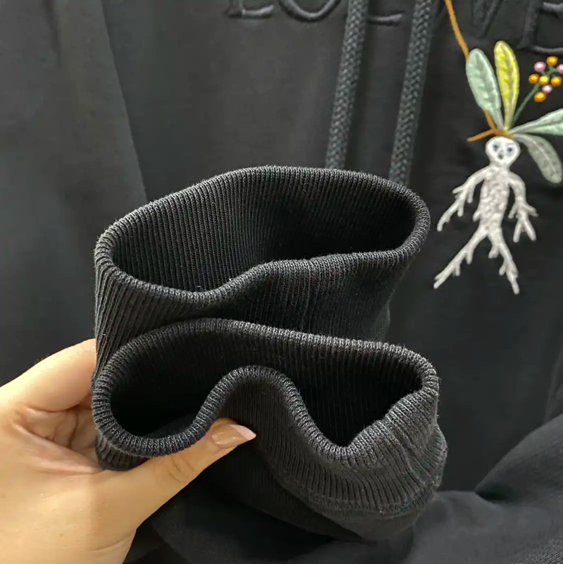 Loewe Black Cotton Men's Hoodie 0089