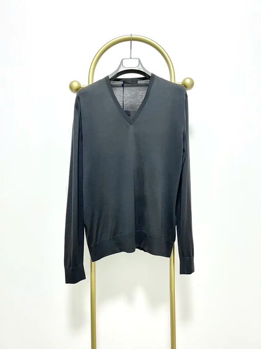 Prada Men's Long Sleeve Wool Knit Sweater