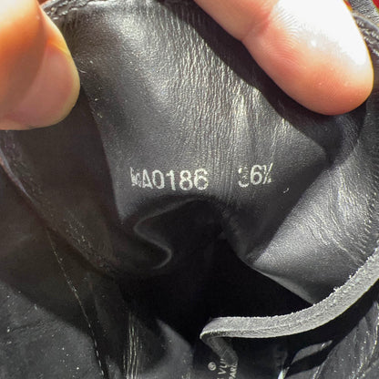 Louis Vuitton Black Monogram Mid-Calf Martin Boots 0079