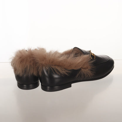 Gucci Black Fur-Lined Loafers 0079