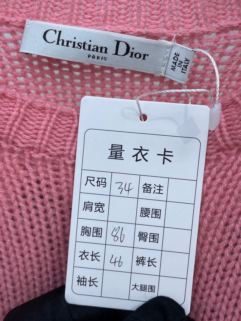 Pink Knit Cashmere Sweater by Dior