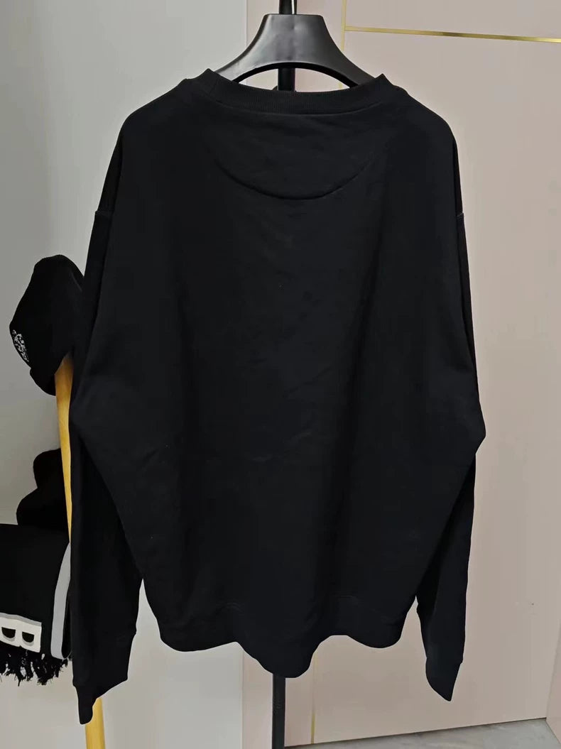 PRADA Long Sleeve Hoodie with Metal Logo