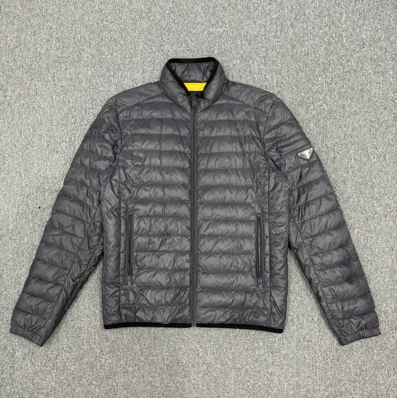 Prada Men's Gray Quilted Down Jacket