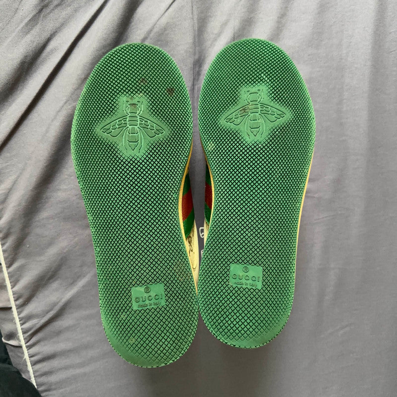 Gucci Screener Distressed Leather Low-Top Sneakers 0079