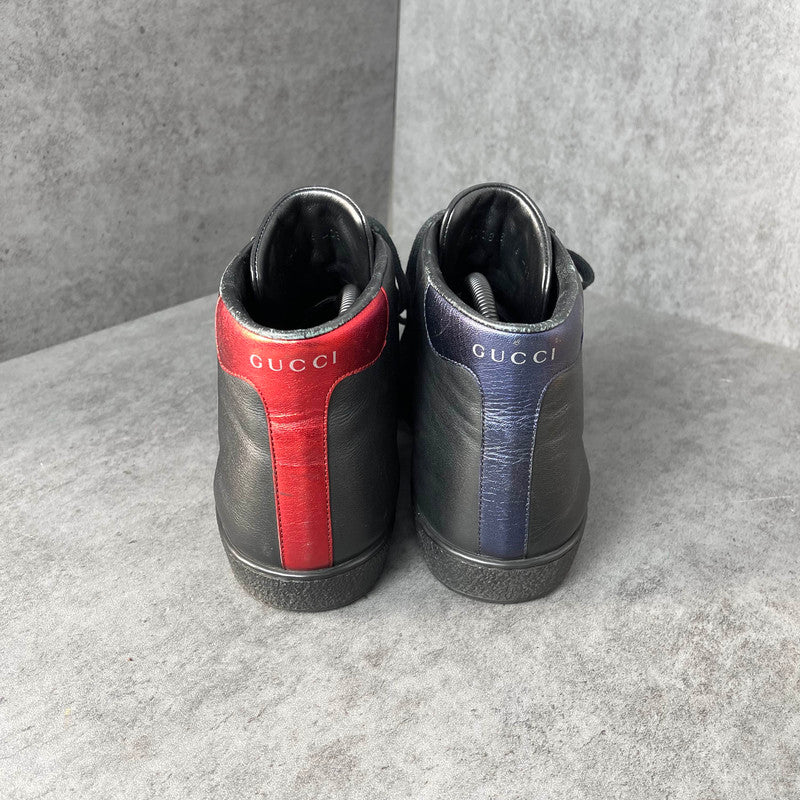 Gucci High-Top Leather Sneakers in Black 0079