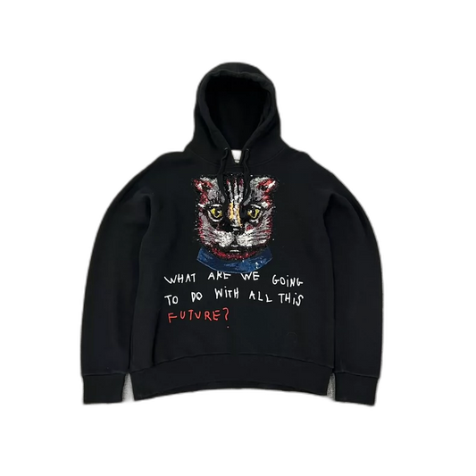 Gucci Cat Print Hooded Sweatshirt