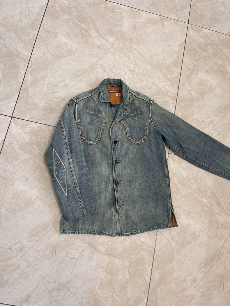 Kapital Denim Jacket with Horseshoe Print
