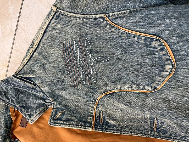 Kapital Denim Jacket with Horseshoe Print