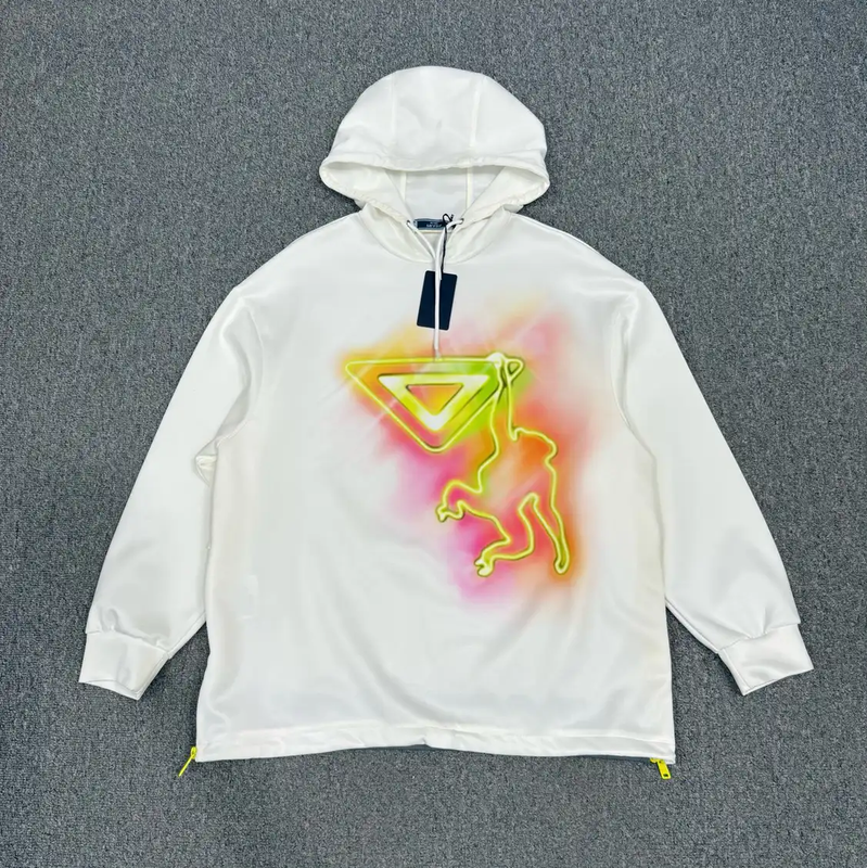 Prada White Cotton Men's Hoodie