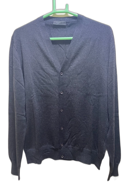 Prada Men's Knitted Cardigan Light Grey