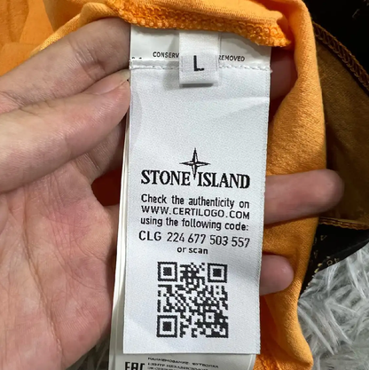 Stone Island Yellow Cotton Men's T-Shirt 0089