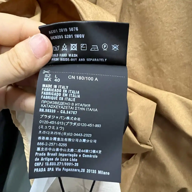 Prada Color-Blocked Long Sleeve Shirt for Men