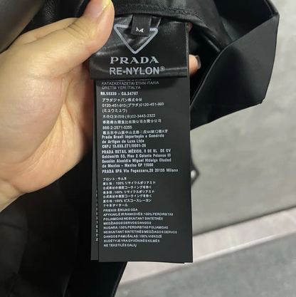 Prada Black Leather Men's Outerwear Jacket