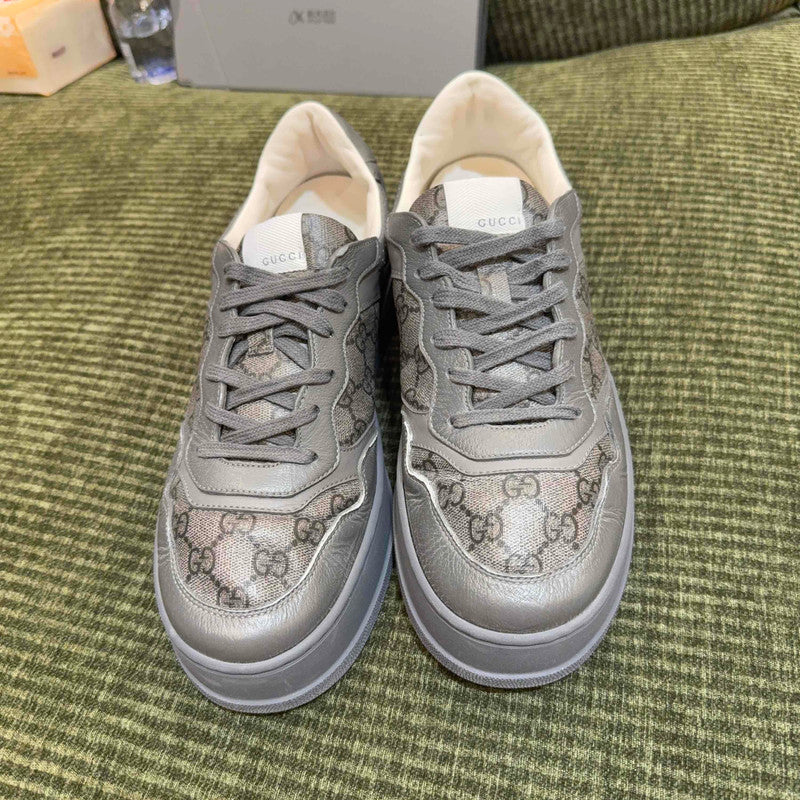 Gucci Gray Black Low-Top Fashion Sneakers for Men 0079