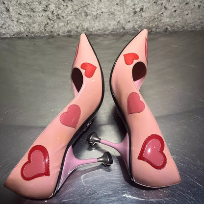 Prada Pink High Heels with Hearts