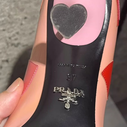 Prada Pink High Heels with Hearts