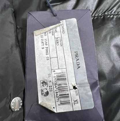 Prada Men's Black Puffer Jacket Size XL