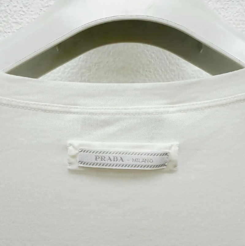 Prada White Long Sleeve Men's T-Shirt