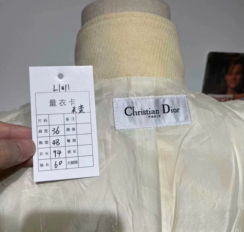 Vintage Dior Beige Wool Coat