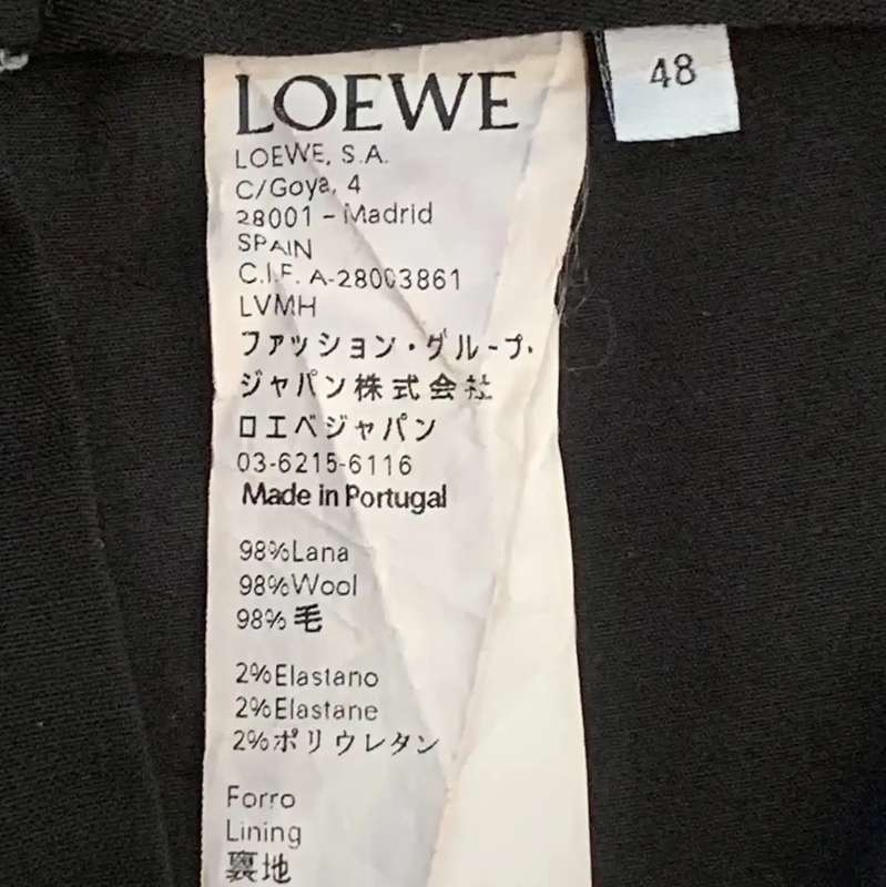 Loewe Black Wool Men's Shorts 0089