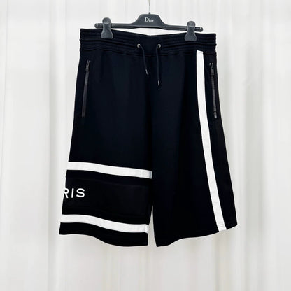 Givenchy Black Embroidered Letter Shorts-yf