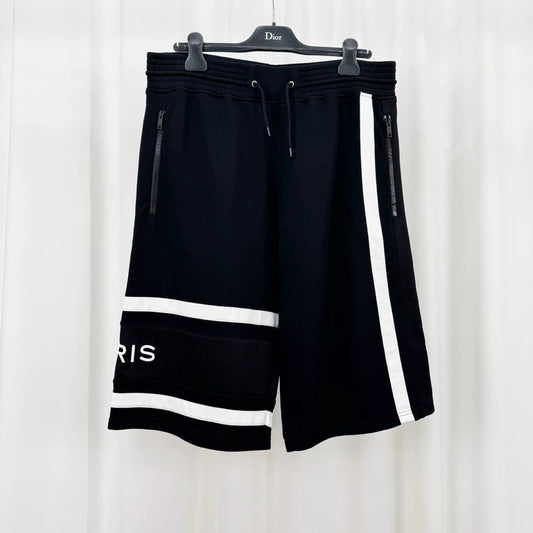 Givenchy Black Embroidered Letter Shorts-yf