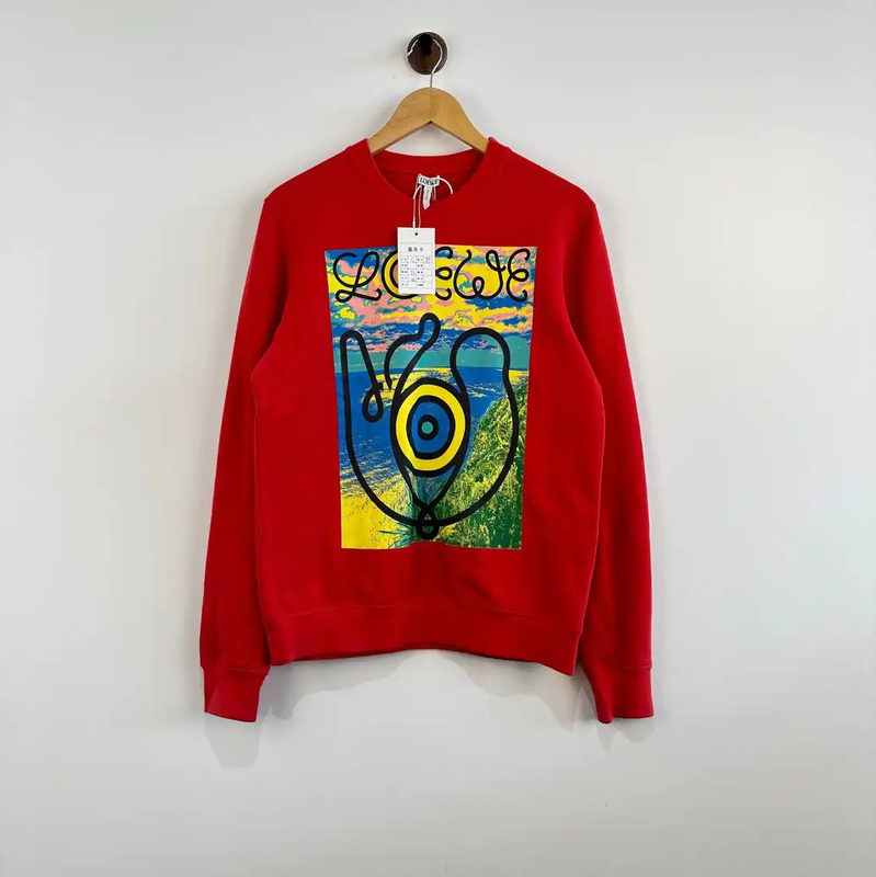 Loewe Red Cotton Men's Sweatshirt 0089