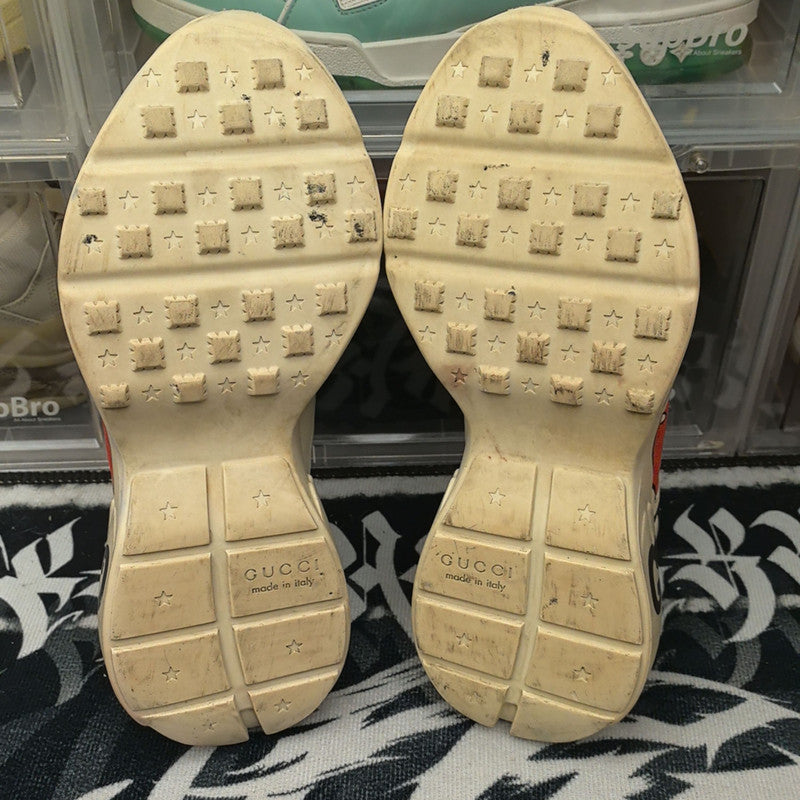 Gucci Rhyton Leather Lips Print Casual Sneakers 0079