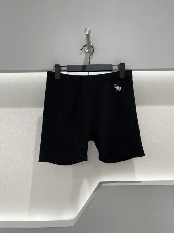 Chrome Hearts Black Cotton Embroidered Shorts 0089
