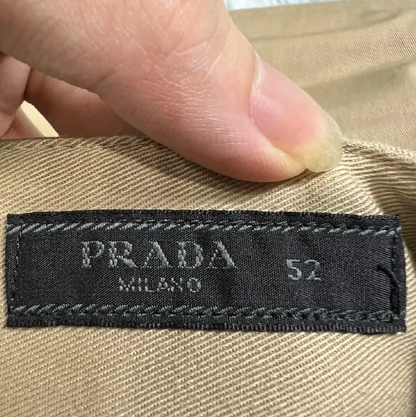 Prada Khaki Green Casual Pants for Men