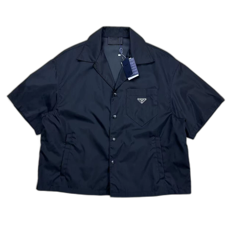 Prada Triangular Logo Short Sleeve Shirt