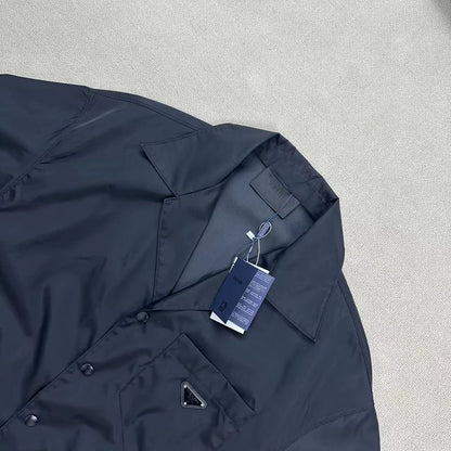 Prada Triangular Logo Short Sleeve Shirt