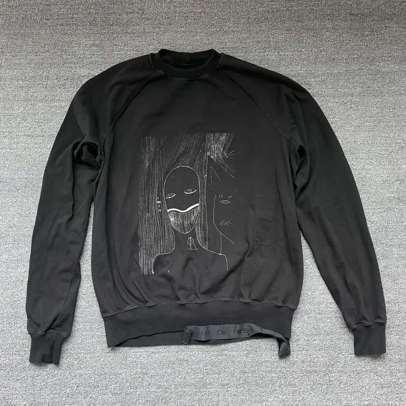 Rick Owens Black Cotton Sweatshirt for Men 0089