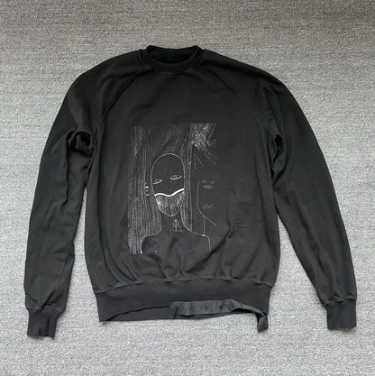 Rick Owens Black Cotton Sweatshirt for Men 0089